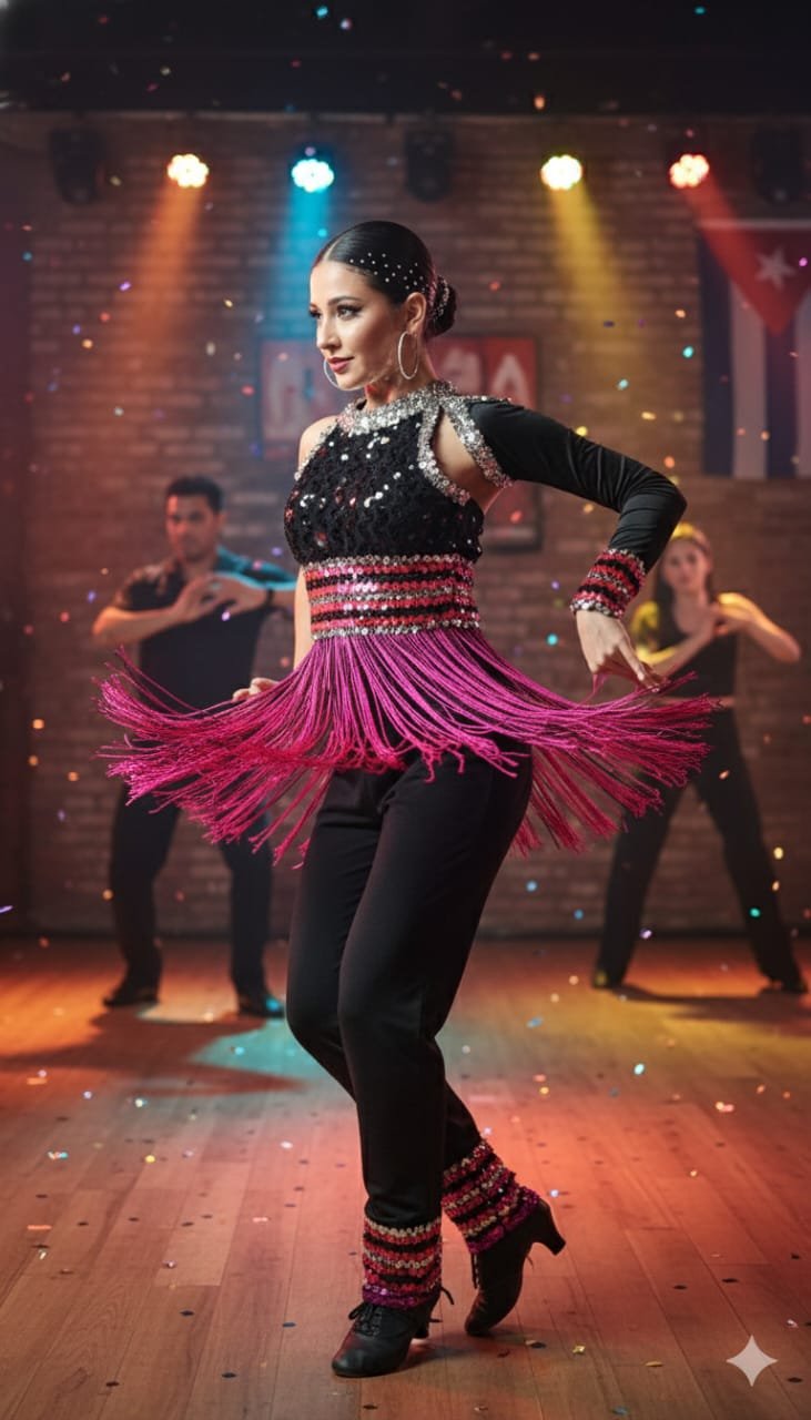Bailarina de Salsa de  Lentejuelas